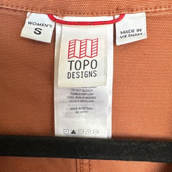 Topo Design Women's Dirt Coverall's, Terracotta Rust Hue, Size S, Like New - Picture 3 of 9